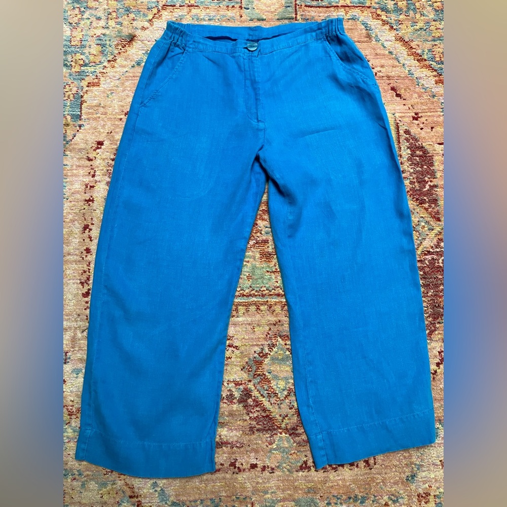 FLAX Linen high rise pants.